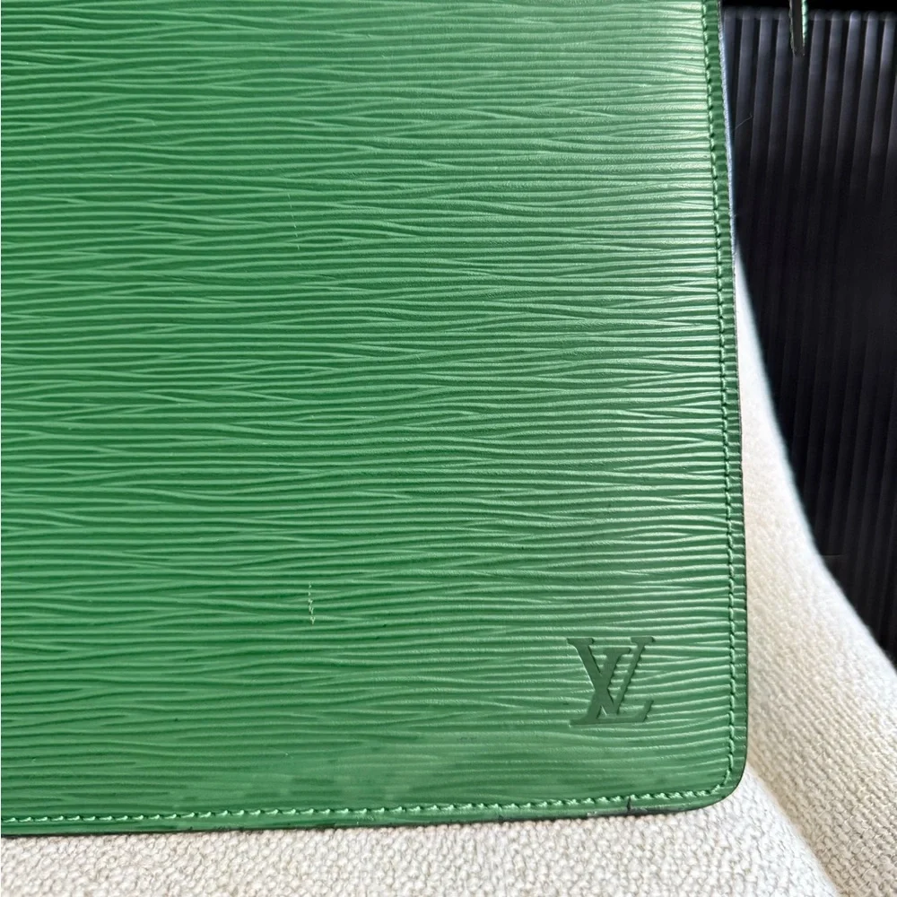 Authentic Louis Vuitton Epi Riviera Handbag in Borneo green